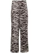Ganni Blakey Zebra Print Trousers - Black
