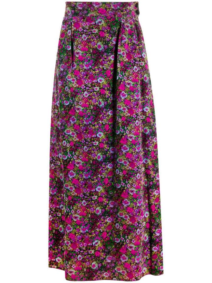 A.n.g.e.l.o. Vintage Cult 1970's Ken Scott Floral Long Skirt - Purple
