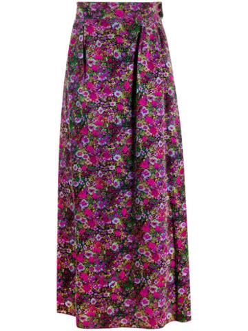 A.n.g.e.l.o. Vintage Cult 1970's Ken Scott Floral Long Skirt - Purple