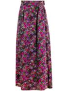 A.n.g.e.l.o. Vintage Cult 1970's Ken Scott Floral Long Skirt - Purple