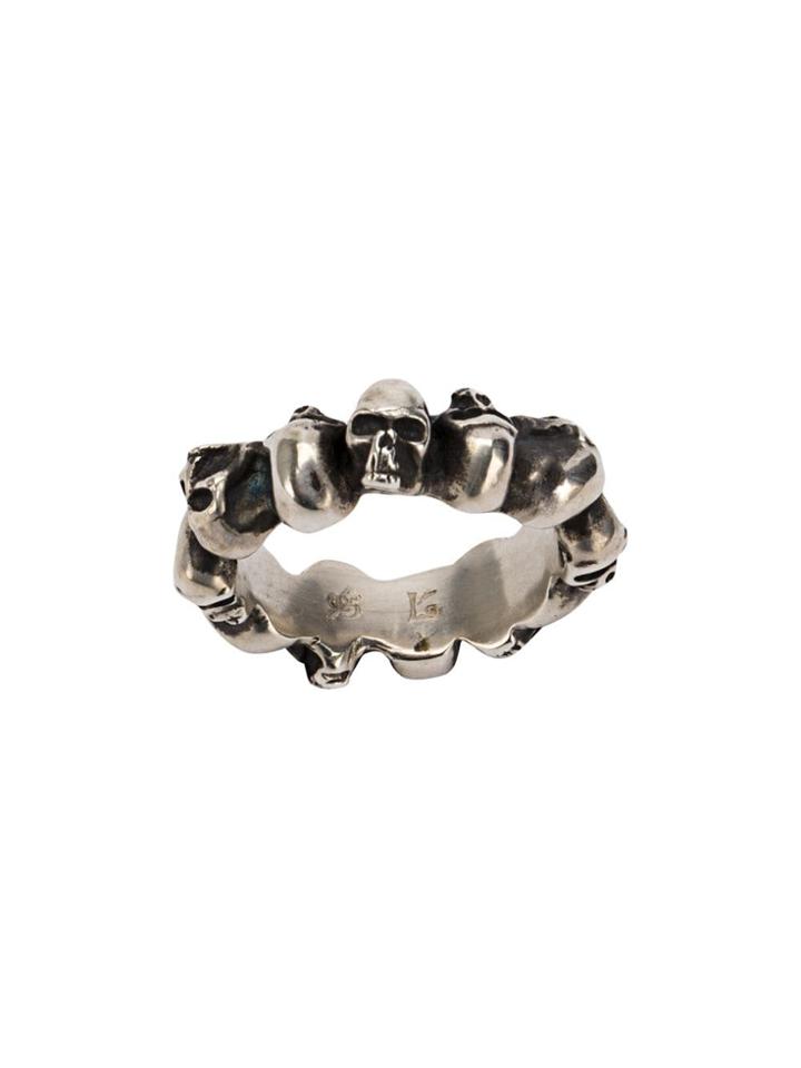 Werkstatt:münchen Multi Skull Ring - Red