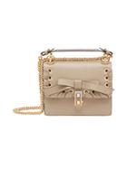 Fendi Kan I Bow Detail Shoulder Bag - Nude & Neutrals