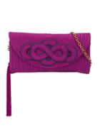 Shanghai Tang Braided Knot Clutch - Purple