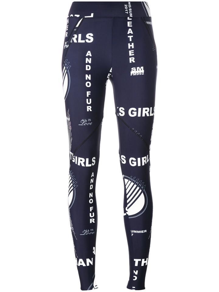 Stella Mccartney Thanks Girls Printed Leggings - Blue