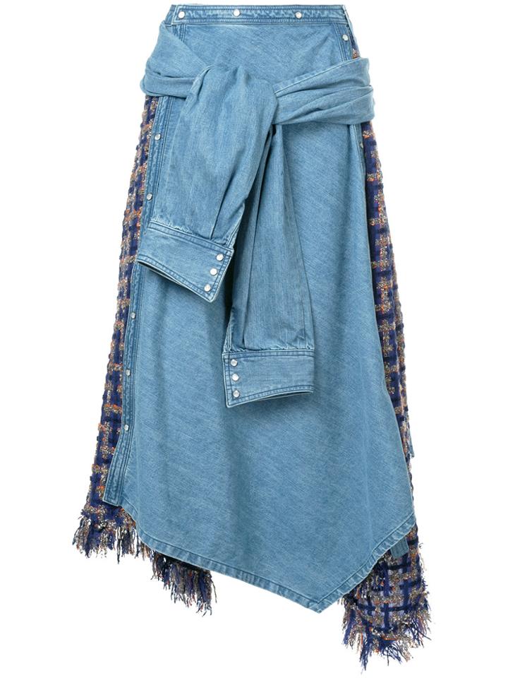 Aula Denim Overlay Skirt - Blue