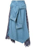 Aula Denim Overlay Skirt - Blue