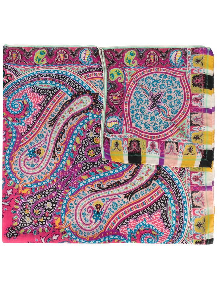 Etro - Paisley Print Scarf - Women - Silk/wool - One Size, Silk/wool