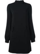 Giamba Round Neck Long-sleeved Dress, Women's, Size: 42, Black, Viscose/spandex/elastane/polyester