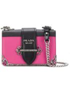 Prada Cahier Cross-body Bag - Pink & Purple