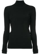 Irene Turtle-neck Fitted Sweater - Black