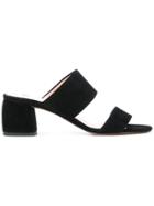 Anna F. Chunky Heel Sandals - Black