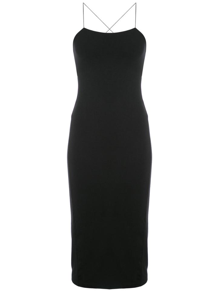 T By Alexander Wang Stretch Jersey Fitted Dress - Black