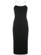 T By Alexander Wang Stretch Jersey Fitted Dress - Black