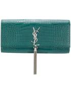 Saint Laurent Tassel Clutch Bag - Green
