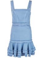 Alexis Ruffled Denim Dress - Blue