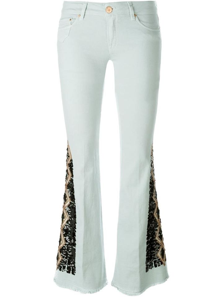 Don T Cry Carmen Embellished Trousers, Women's, Size: 28, Blue, Cotton/polyester/spandex/elastane
