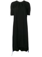 Marni Flared Drawstring Midi Dress - Black