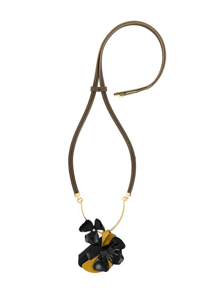 Marni Flower Necklace, Women's, Yellow/orange