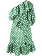 Lisa Marie Fernandez Polka Dot Ruffle Dress - Green