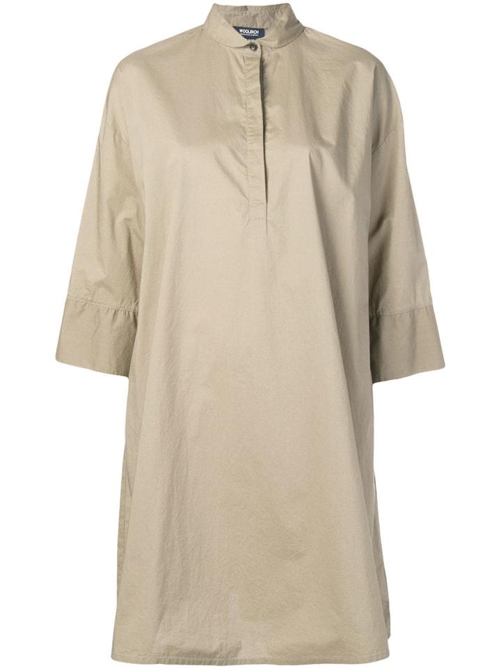Woolrich Oversized Shirt Dress - Green