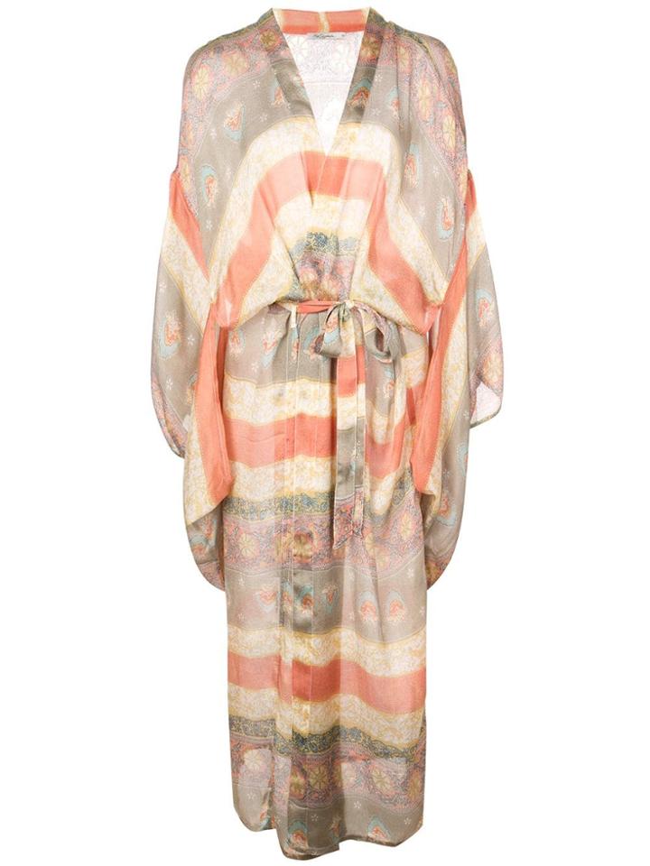 Mes Demoiselles Long Printed Cape - Multicolour