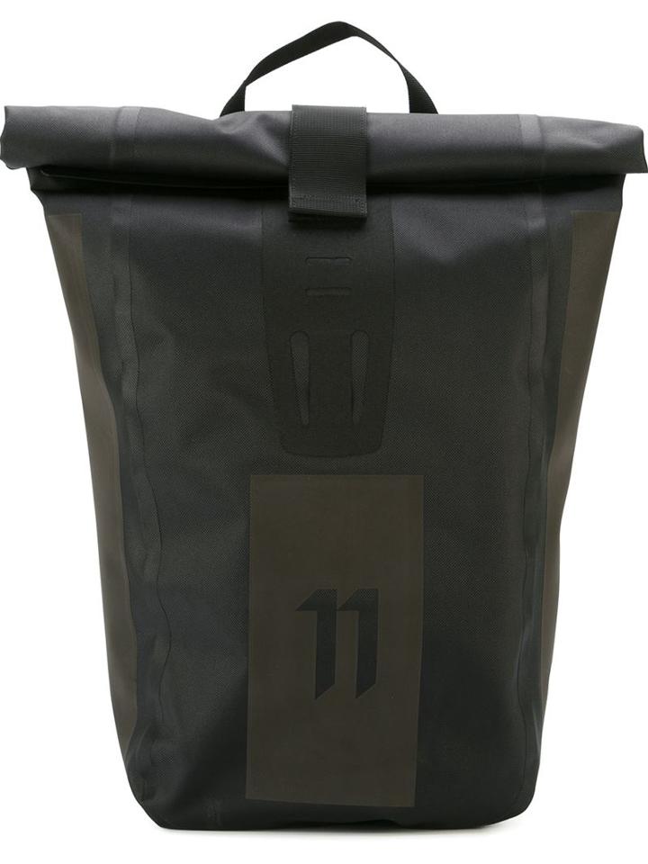 11 By Boris Bidjan Saberi Velocity Backpack, Black, Polyurethane
