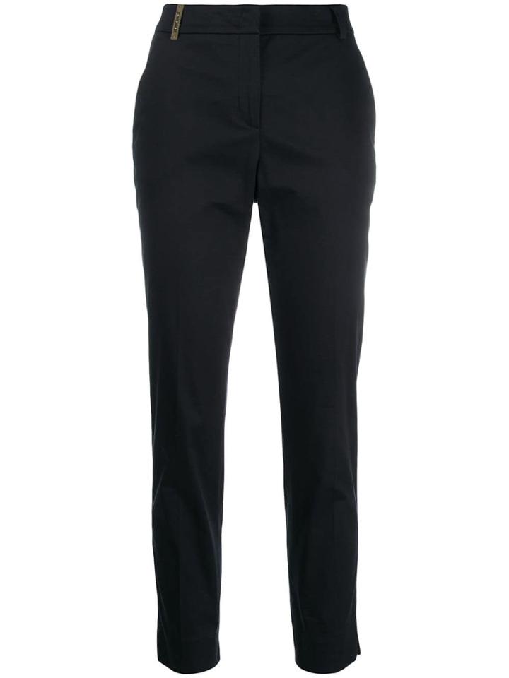 Peserico Cropped Slim-fit Trousers - Black