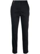 Peserico Cropped Slim-fit Trousers - Black