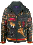 Ralph Lauren Purple Label Equestrian Print Down Jacket - Green