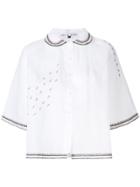 Jupe By Jackie Embroidered Organdy Shirt - White