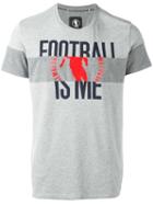 Bikkembergs Overlap Logo Print T-shirt, Men's, Size: Large, Grey, Cotton/spandex/elastane