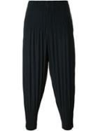 Homme Plissé Issey Miyake Pleated Cuffed Tapered Trousers
