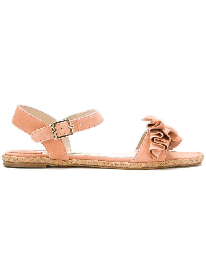 Paloma Barceló Ruffle Sandals - Nude & Neutrals