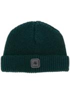 Fay Logo Knit Beanie - Blue