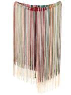 Missoni Long Fringe Poncho Scarf - Neutrals