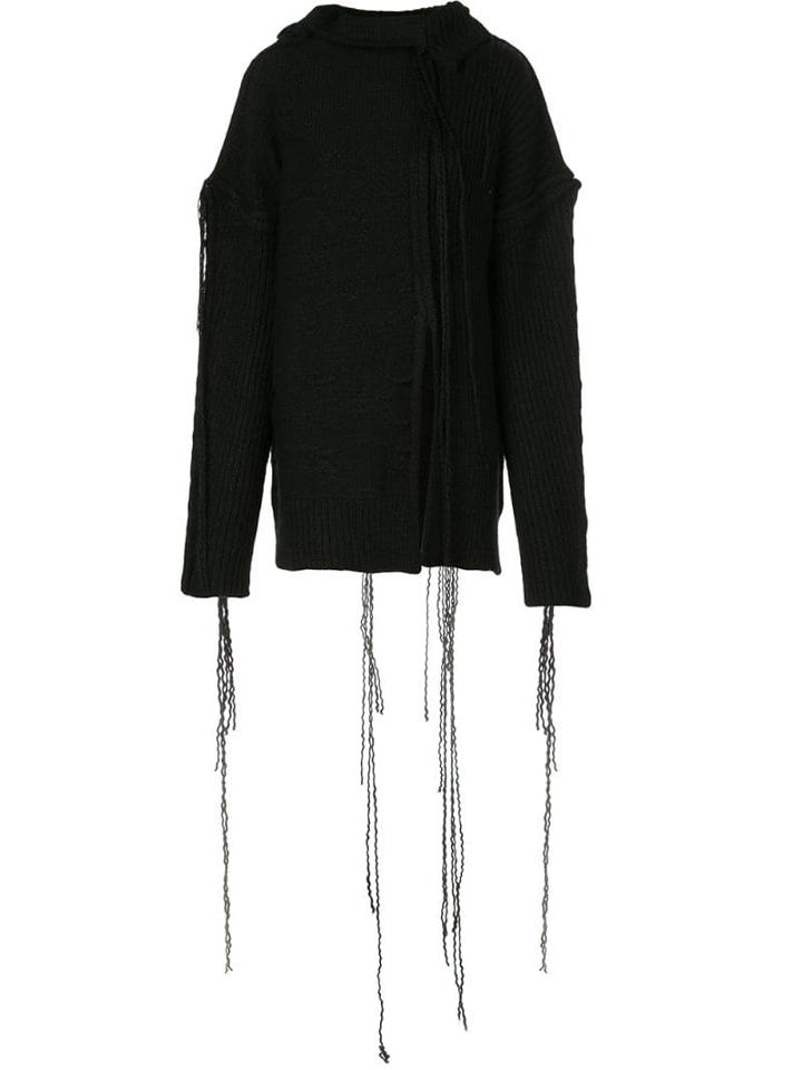 Yohji Yamamoto Deconstructed Knit Jumper - Black