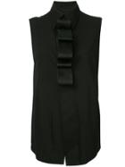 Yohji Yamamoto Vintage Layered Folds Sleeveless Shirt - Black