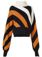 Monse Striped Turtleneck Jumper - Yellow & Orange