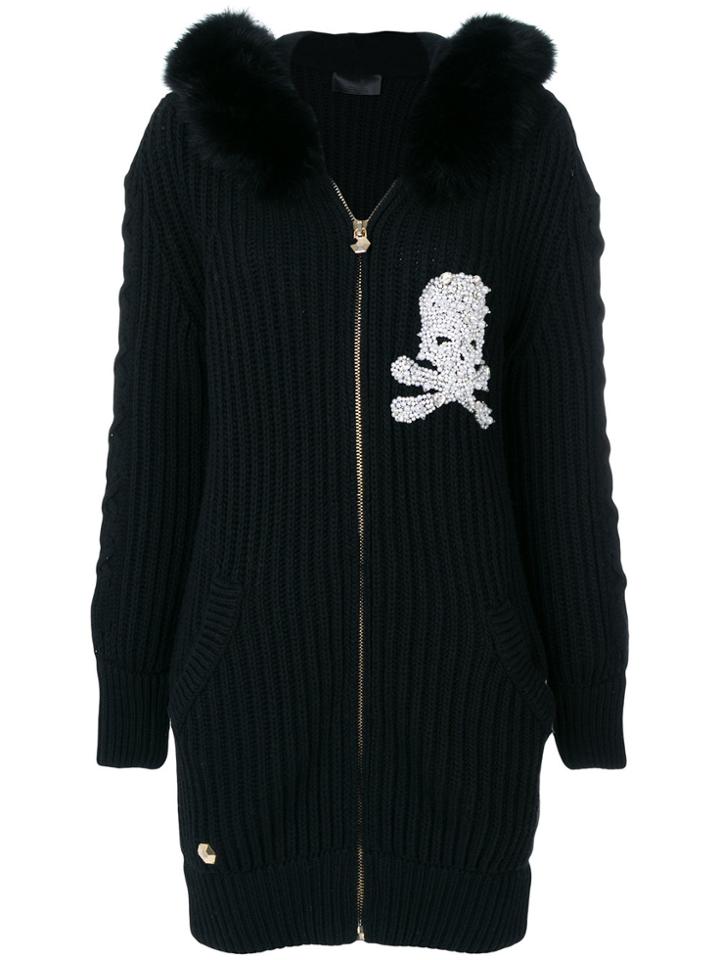 Philipp Plein Kiss Snow Cardi-coat - Black