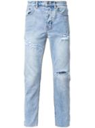 Ksubi Distressed Tapered Jeans, Men's, Size: 33, Blue, Cotton