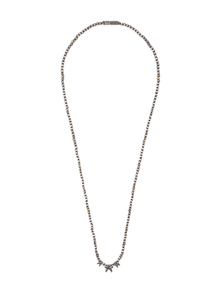Roar Brushed Logo Necklace - Metallic