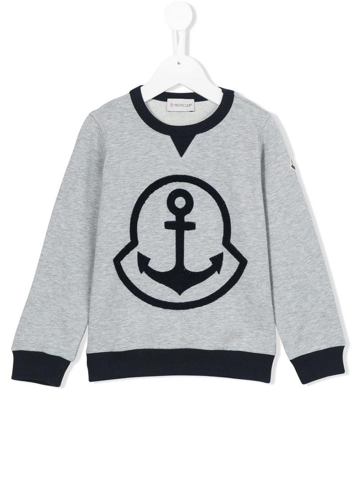 Moncler Kids - Anchor Sweatshirt - Kids - Cotton/acrylic/wool - 8 Yrs, Boy's, Grey