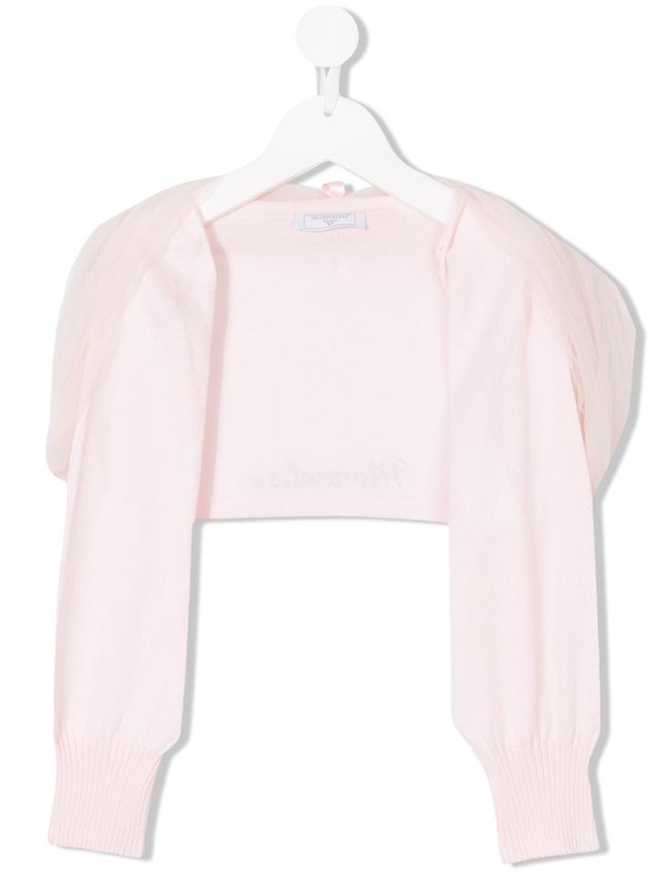 Monnalisa Teen Embellished Knitted Bolero - Pink & Purple