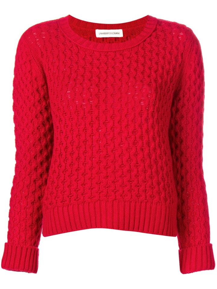 Lamberto Losani Knitted Jumper - Red