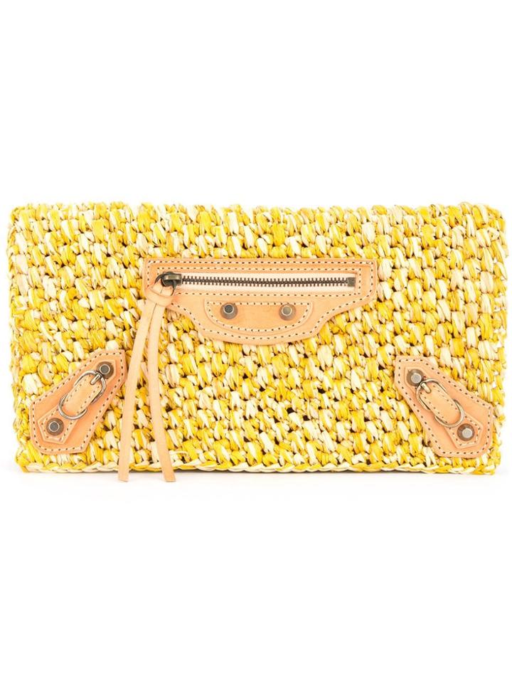 Balenciaga Vintage Clutch Hand Bag - Yellow & Orange