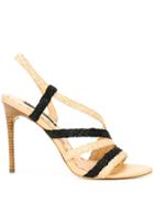 Alice+olivia Woven Stiletto Sandals - Neutrals