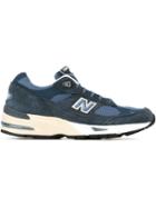 New Balance 991 Sneakers, Men's, Size: 8.5, Blue, Cotton/rubber/suede/nylon