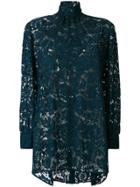 Valentino Sheer Lace Blouse - Blue