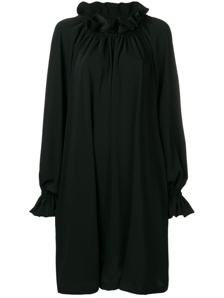 Mm6 Maison Margiela Crepe De Chine Dress - Black