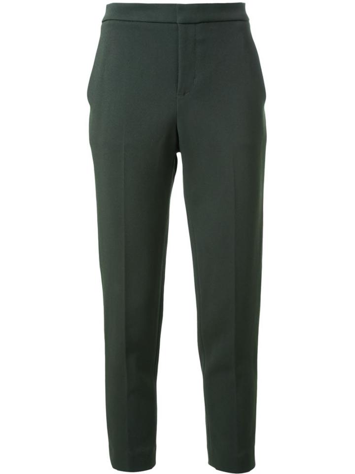 Scanlan Theodore Stretch Faille Atelier Trousers, Women's, Size: 10, Green, Viscose
